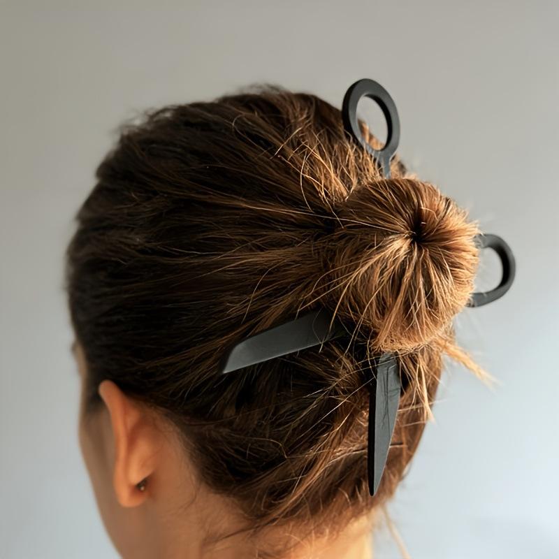 2 Pcs Creative Scissors Shaped Hair Sticks Non Slip Hold Cool Unique Design For Daily Wear Party Cosplay Hair Accessories