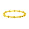 Retro Chinese Style Snake Year Filigree Flower Ball Bracelet - Gold Embroidered Lucky Bead Jewelry for Women