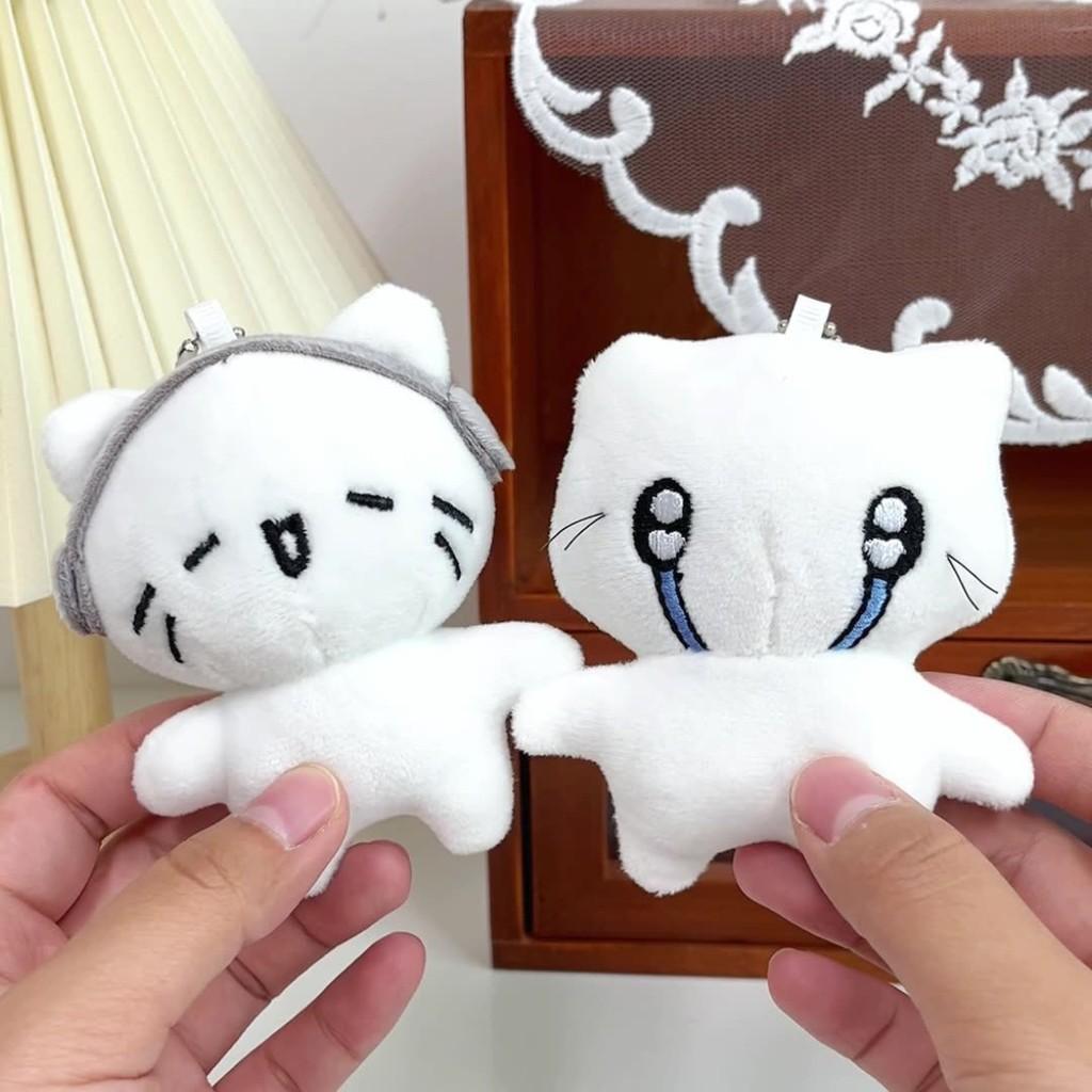 Cat Plush Keychain With Earphone Design Soft Toy For Bag Decor And Gift