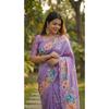 Soft Chinon silk saree floral digital print with beautiful handwork and hand work with cut-work  border