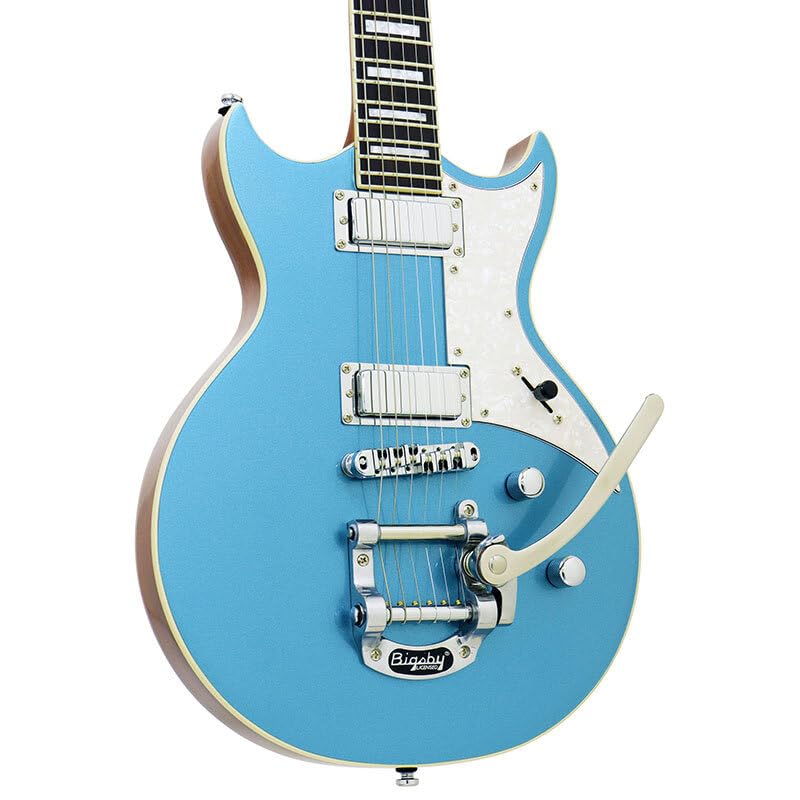 ARIA ProII PHBL Phantom Blue Aria Pro2 Electric Guitar SG Type Bigsby Tremolo Phantom Blue Outlet 212-MK2