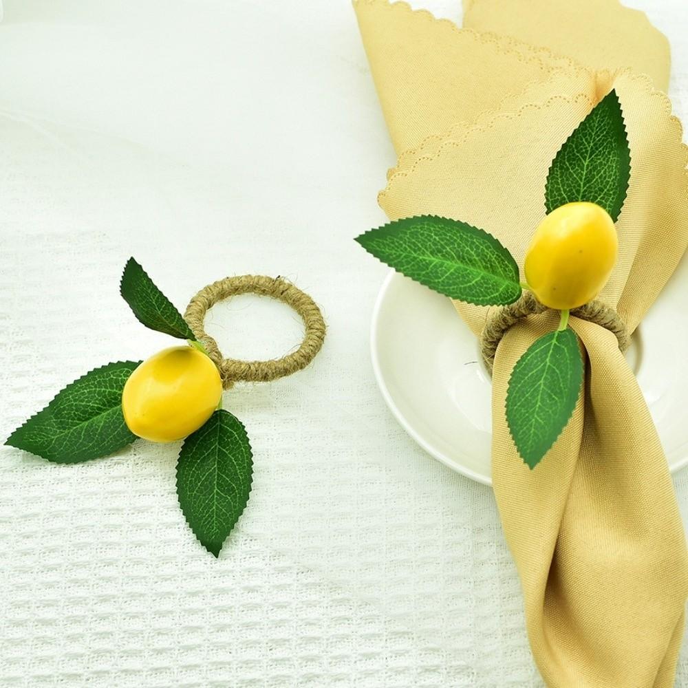 1/6/12PCS for Wedding Birthday Party Plant Napkin Ring Dinnig Table Decoration  Kitchen