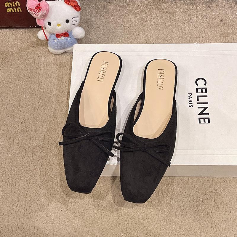 

Новые китайские женские сумки, головные полушлепанцы, женская летняя обувь, ретро, нежные, феи, вечерний ветер, плоские мюли, туфли-лодочки 40 чёрный