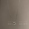 Light luxury double-layer love collarbone chain female tide sweet cool French cold wind Internet celebrity temperament neck chain