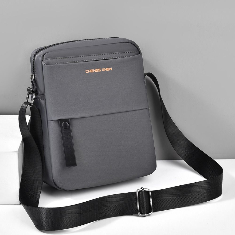 Oxford Men Crossbody Backpack Zipper Pockets Sling Bag Lightweight Messenger Bag  Casual