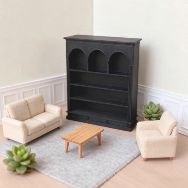 Multiuse Modern Display Shelf Model Figurine Miniature Furniture For 1:12 Scale Doll House Living Room Scene Settings