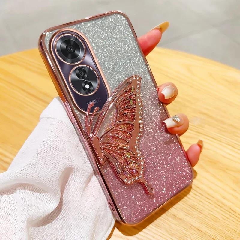 3D Buttriger Glitzer Handyhülle für OPPO A60 A98 5G A58 4G A78 4G A38 A18 4G A17 A17K A79 5G Kameraschutzhülle