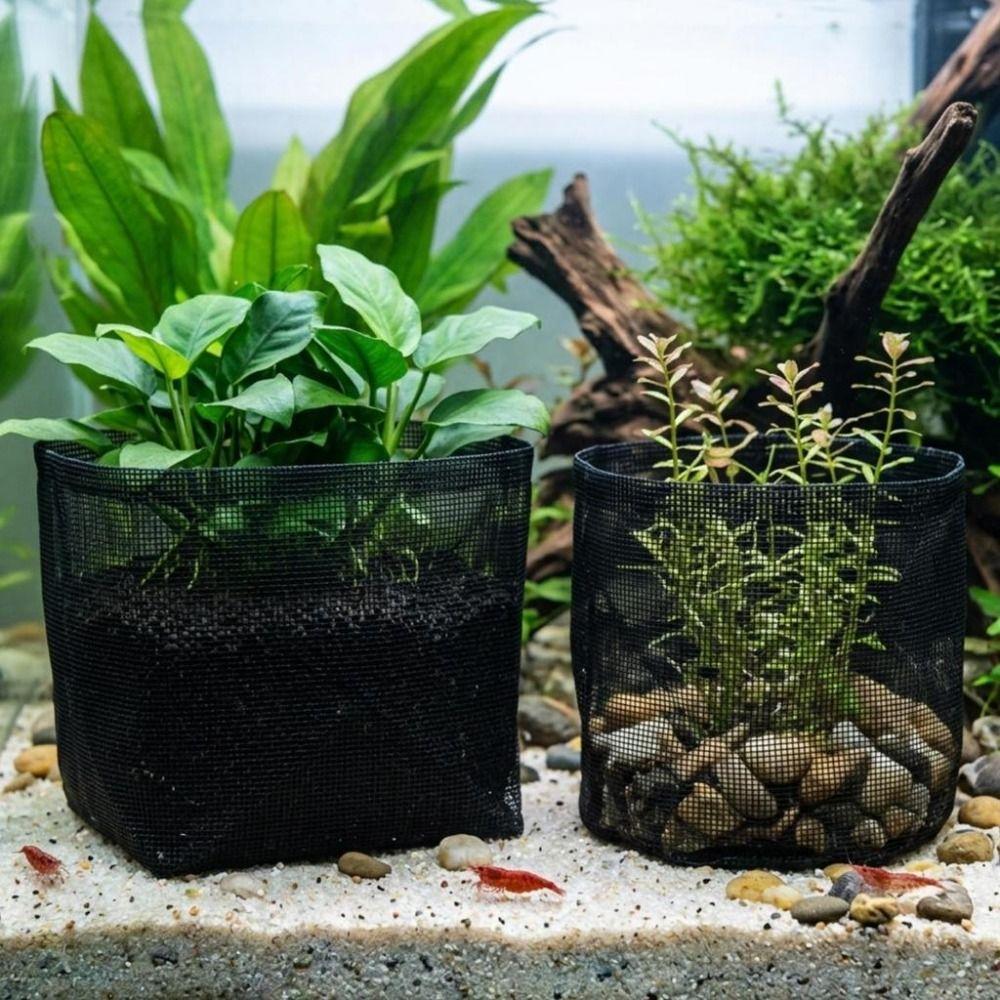 Water Permeable Aquatic Planting Basket Fine Mesh Pond Planter Bag for Water Plants