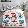 The Cat In the Hat Bedding Sets Comforter Quilt Bed Cover Duvet Cover Pillow Case 2-3 Pieces Sets Kids Adult Size Home Textiles