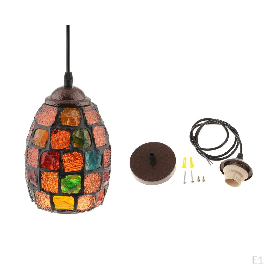 Ceiling Lampshade Lamp E27 Holder Lighting Compliments Bulb Cage Hood Shape
