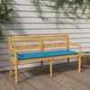 Day and Night - Day and Night Batavia Bench Solid Teak Wood with Light Blue Cushion 150 Cm