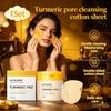 Jaysuing Turmeric Cleansing Pads With Glycerin And Glycolic Acid For Face Gentle Exfoliation Hydrating Skin 1 Set