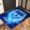 Fierce Wolf (1) Personalized Name Office Carpet Stylish Decor for Living Room Bedroom Kitchen