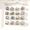 Fashion Shiny Stars Zircon Flowers Cherry Charm Italian Links Fit 9mm Stainless Steel Bracelet Making DIY Jewelry Gifts