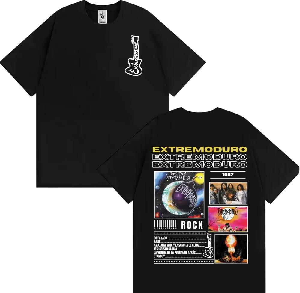 2026 Summer Rock Band Extremoduro Tour 2025 Printed T Shirt Hip Hop Punk Street Tshirts Casual Suitable For Both Men And Women