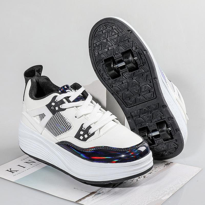 Runaway Shoes Four-wheel Invisible Girls' Student Roller Skates Automatic Walking Boys' Deformed Shoes Children's Roller Skates