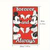 2D Flat, (Disney) 2D Flat 1pc "Mickey and Minnie's Eternal Love" Tinplate Painting- Great Decoration for Living Room, Cafe, Bar,