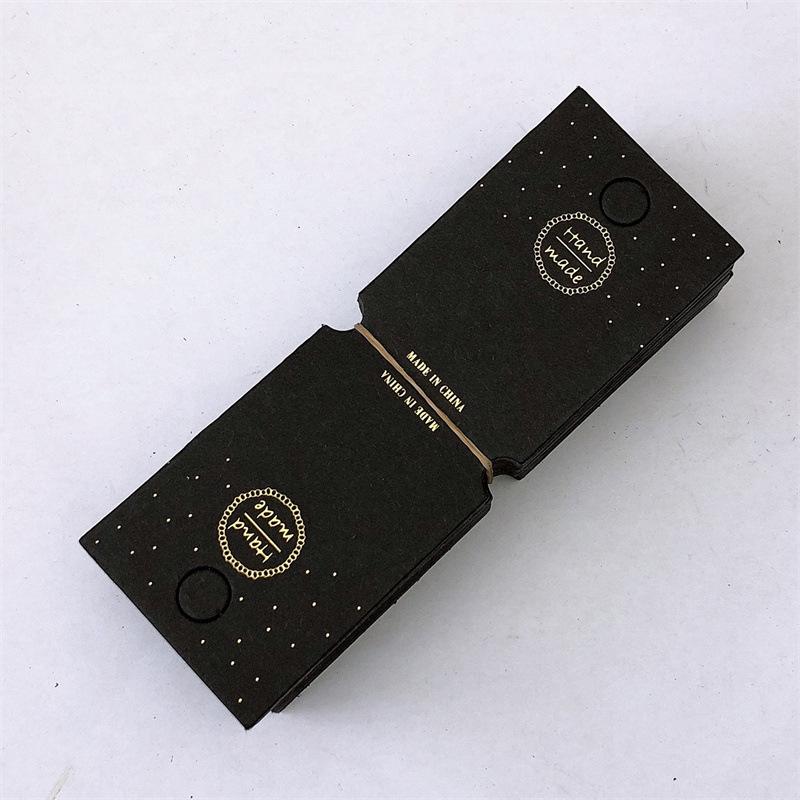 Elegant Black Hot Stamped English Hairpin Card - Boutique Jewelry Accessory