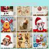 Santa Claus Christmas Shower Curtain With Hooks Durable Waterproof Bathroom Decor