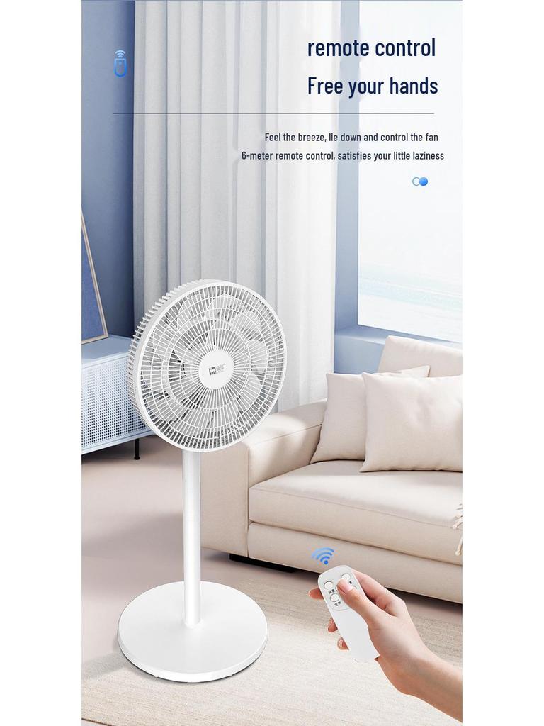 Silent Oscillating Floor Fan with Remote Control for Home or Office