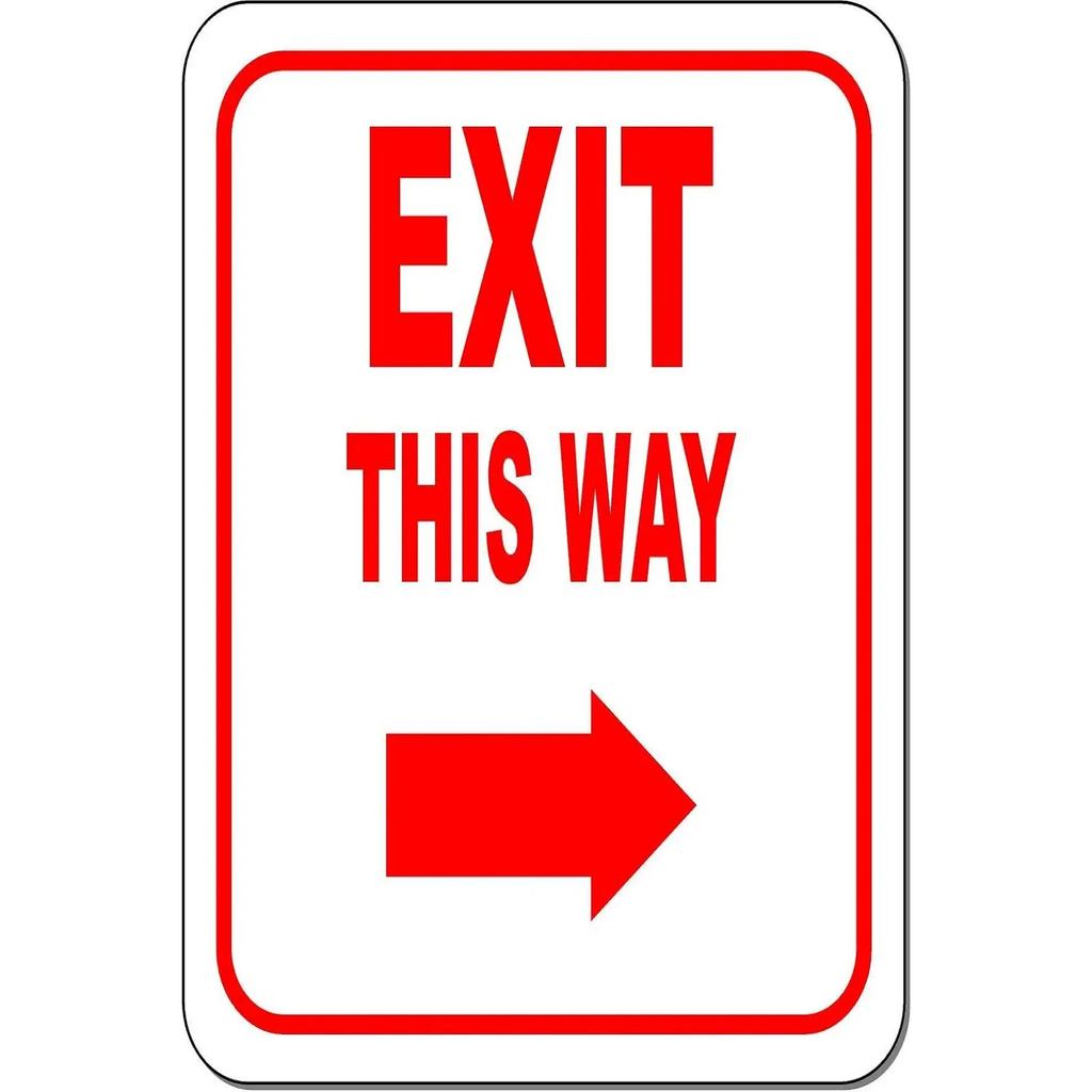 Vintage Ausgang Eingang Abbiegepfeil Metallblechschilder Poster Platte Wanddeko für Bars Garage Café Clubs Pubs Retro Poster Plakette