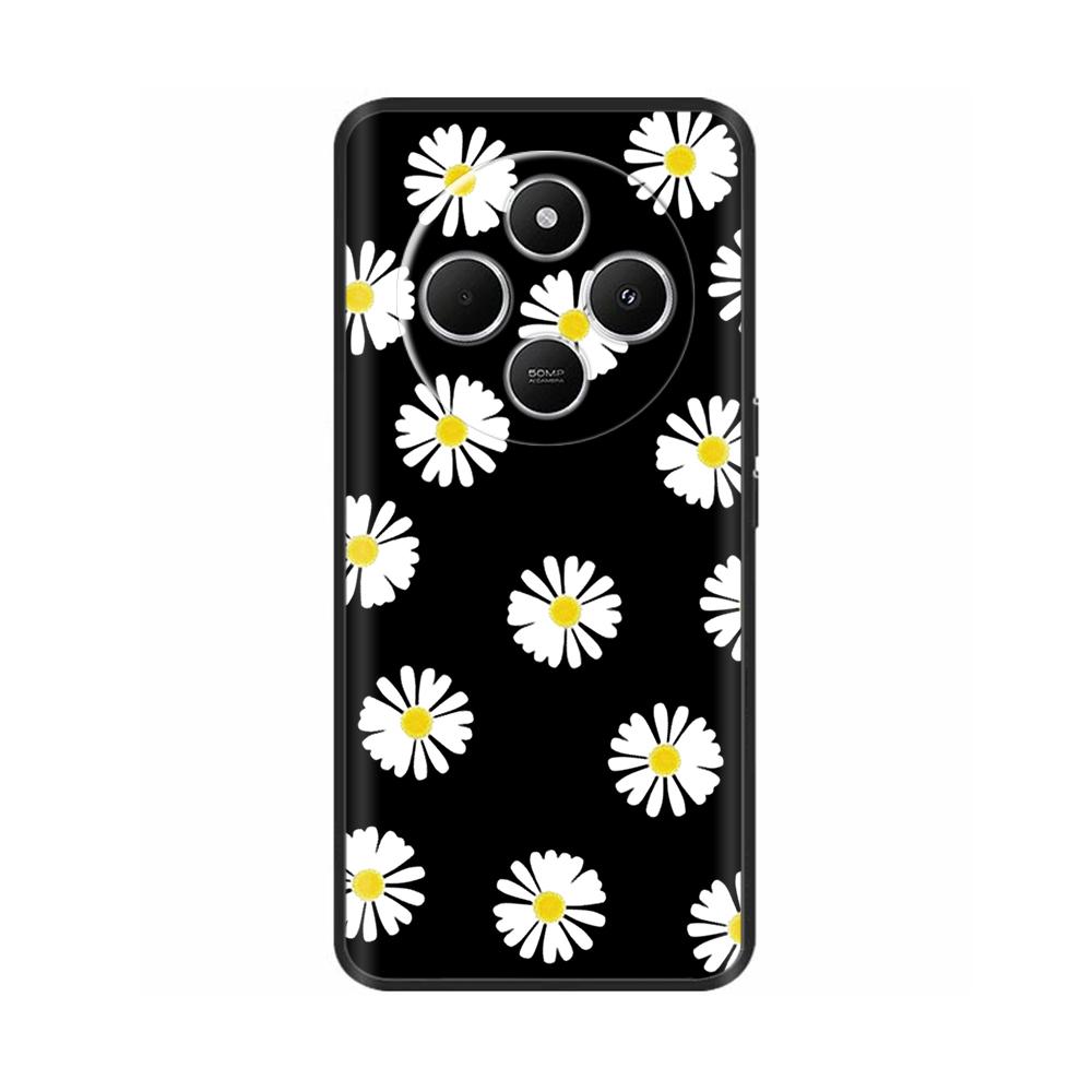 Luxury Painted Case For Redmi 14R 5G Soft Black Silicone Bumper Back Cover for Xiaomi Redmi 14R 14C Cases Funda Shockproof Shell