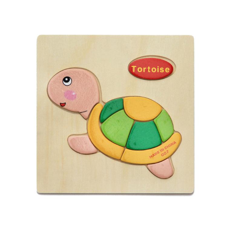 Cartoon Animal Fruit Car Pattern Wooden 3D Puzzle Baby Intelligence Early Learning Educational Toy Cute Wood Puzzle For Kids