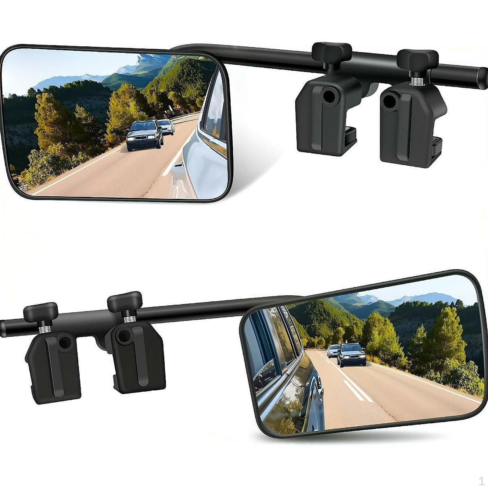 

2Pcs Clip on Side Extension Mirrors Clamp Accessories Easy to Install Parts for RV