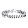 Xiaomi Vnox Franco-Kettenarmbänder für Herren, Quadratische mehrlagige kubanische Kettenglieder-Armband aus Edelstahl, Lässiger männlicher Punk-Schmuck