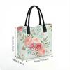  Floral Tote Bag Casual Large Capacity Canvas Shoulder Bag for Daily Use Shopping Travel