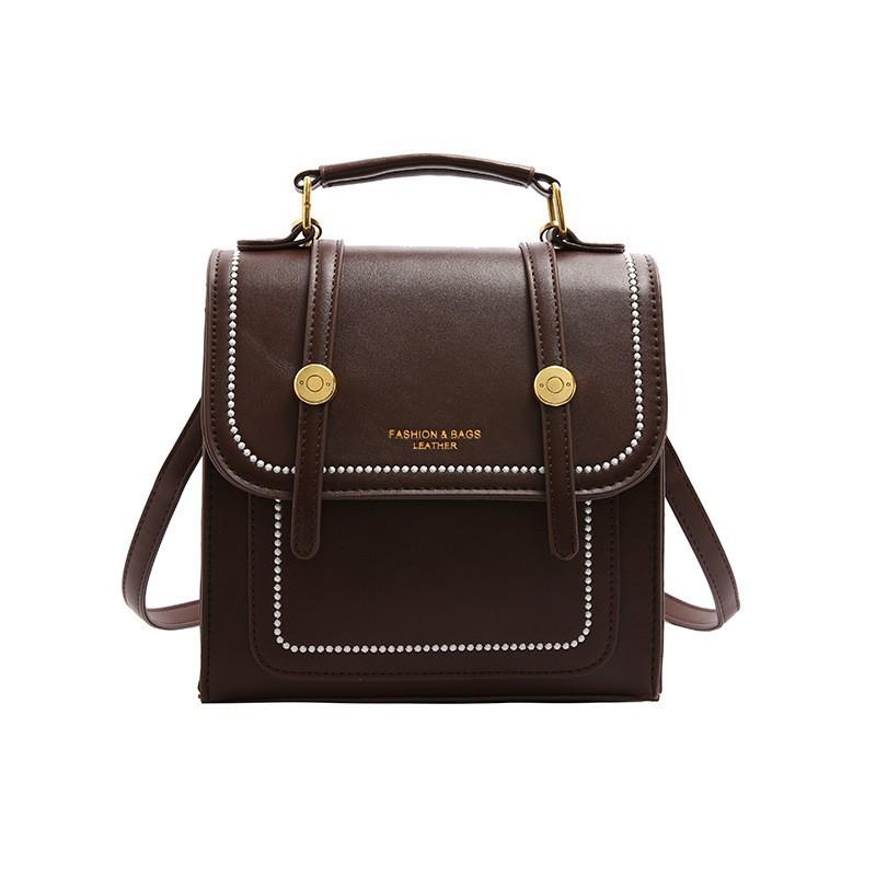 Preppy Style Schoolbag 2025 New Fashionable Casual Small Backpack Personalized Travel Simple Korean one size коричневый