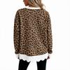 Women's Leopard Print Crewneck Sweatshirt Casual Relaxed Fit Pullover for Fall Winter Work