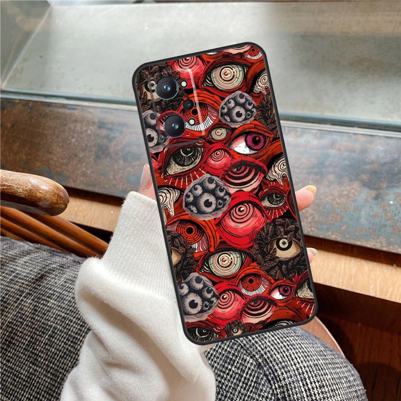 Scary Face Eyes Case For Realme 15 Pro GT7 GT6 11 12 13 14 Pro Plus C55 C51 C53 C35 C33 C61 C65 C67 C71 C75