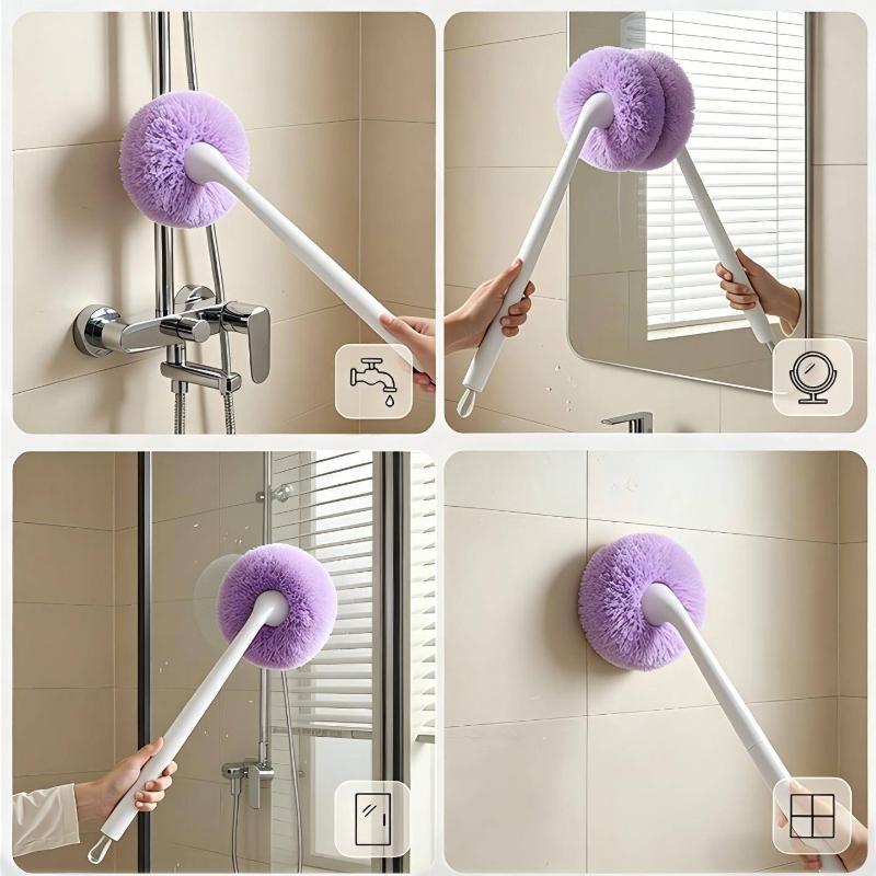 Cloud Long Handle Bathroom Scrub Brush Rotating No Dead Corner Floor Tile Wall Cleaning Tool For Kitchen & Bathroom