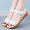 Women Black Wedge Sandals Summer White Dressy Open Toe Casual Thick Sole Platform Heel Sandals Plus Size