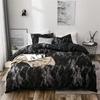 Black Duvet Cover Set King Queen Size, Marble Pattern Comforter Cover or Quilt Cover Ultra Soft Bedding Sets with Zipper Closure