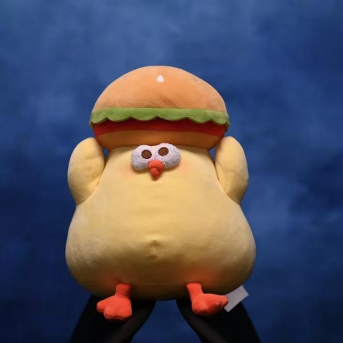Duddun Chicken Plush Toy Cute Feather Filling For Kids Bedroom Decor Gift