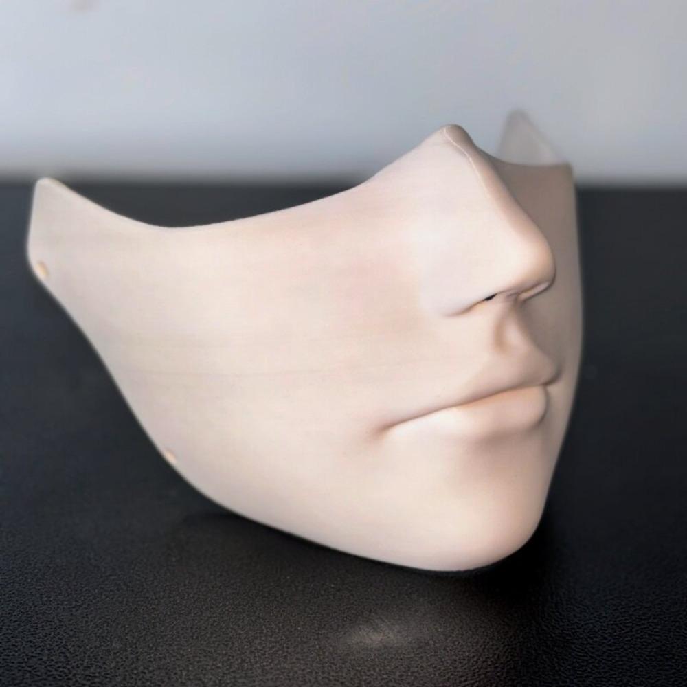 Hand-Painted Half Face Mask Retro Hanfu Mask Atmosphere Cosplay Mask Party