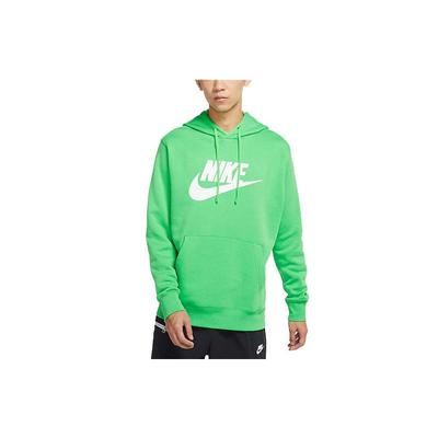 Nike Odzież sportowa Bluza z kapturem Club Fleece z dużym nadrukiem logo Męska Góra Trawa-Zielona BV2974-362
