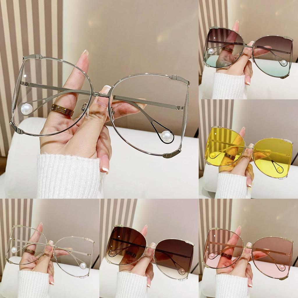 Fashion Round Frame Sunglasses With Uv400 Protection For Summer Outings