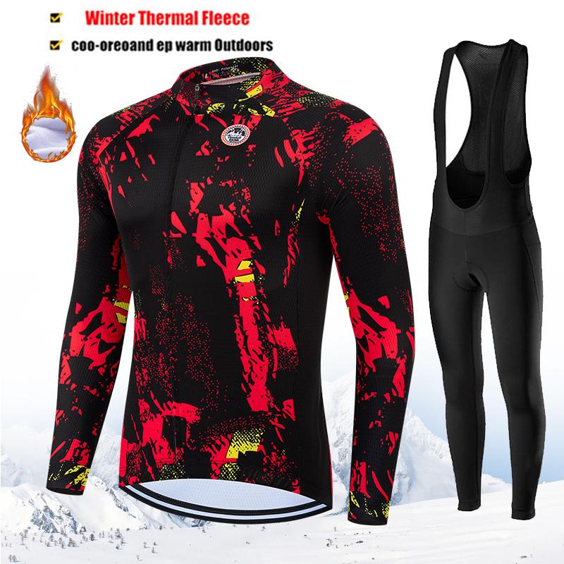 Pro Team Winter Thermal Fleece Cycling Jersey Set Long Sleeve Bicycle Clothing MTB Bike Wear Maillot Ropa Ciclismo Cycling 2026