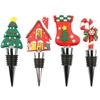 Twist Cap Christmas Wine Bottle Stopper Reusable Christmas Bottle Sealing Plug  Holiday Party