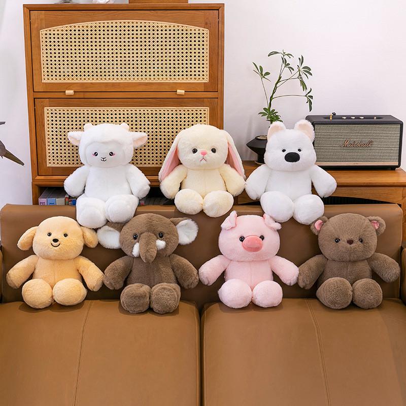 Pigs Cute Dogs Rabbits Animal Plush Dolls With Pp Cotton For Kids Gift Birthday