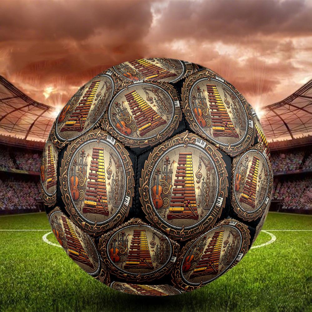 Musical Instruments Symphony Round Football Size 5 Adult Ball Suitable for Training Matches and Outdoor Team.