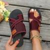 New European and American fashion breathable mesh round head slippers large size soft bottom beach women's slippers