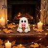 Niche Home Decor for Halloween Ice Cream Ghost Resin Figurine, Cute Spooky Desk Artistic Craft Gift Home, Soft Summer Ornament, Festive Friends Unique