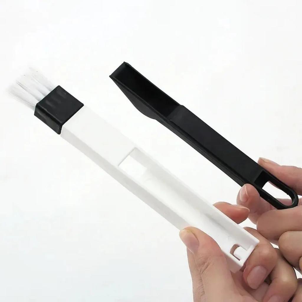 1pc Multi-purpose Door Window Groove Cleaning Brush With Dustpan For Kitchen And Bathroom, Gap Brush, Desktop Cleaning Sweep Cor