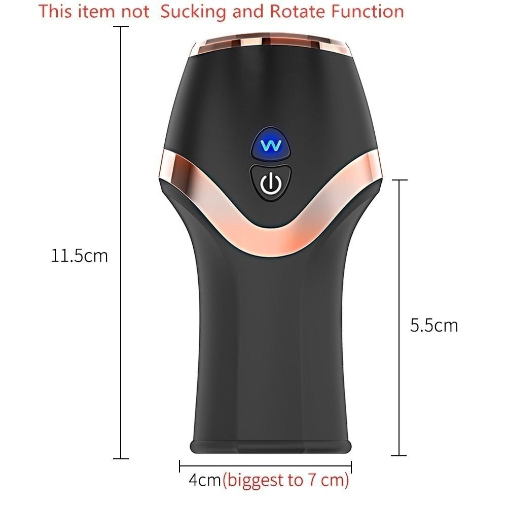 Pussy Male Glans Massager Muži Sexuální hračky Vibrační masturbační pohár Penis Delay Trainer 12 druhů frekvence vibrací Aircraft Cup