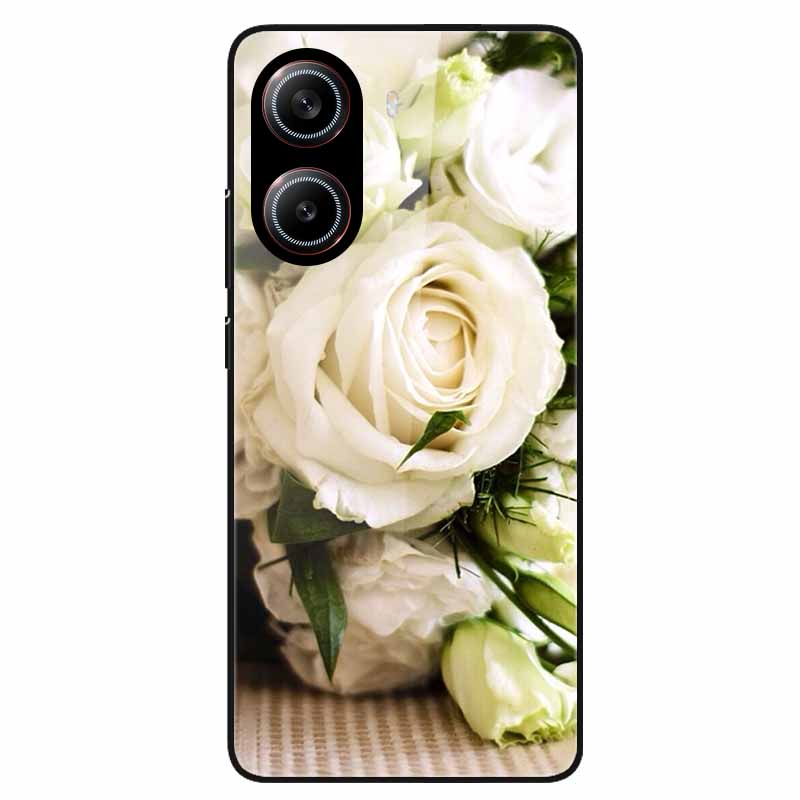 For Poco X7 Pro 5G Case Flower Hard Back Cover Tempered Glass Cases for Xiaomi Poco X 7 Pro X7Pro Hard Shells PocoX7Pro 2025 New