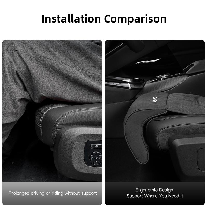 Car Seat Extension Leg Rest Soft Cushion Thigh Support Pillow Valve Stem For Jeep Renegade Wagoneer Avenger Recon Wrangler JK KUBEL1